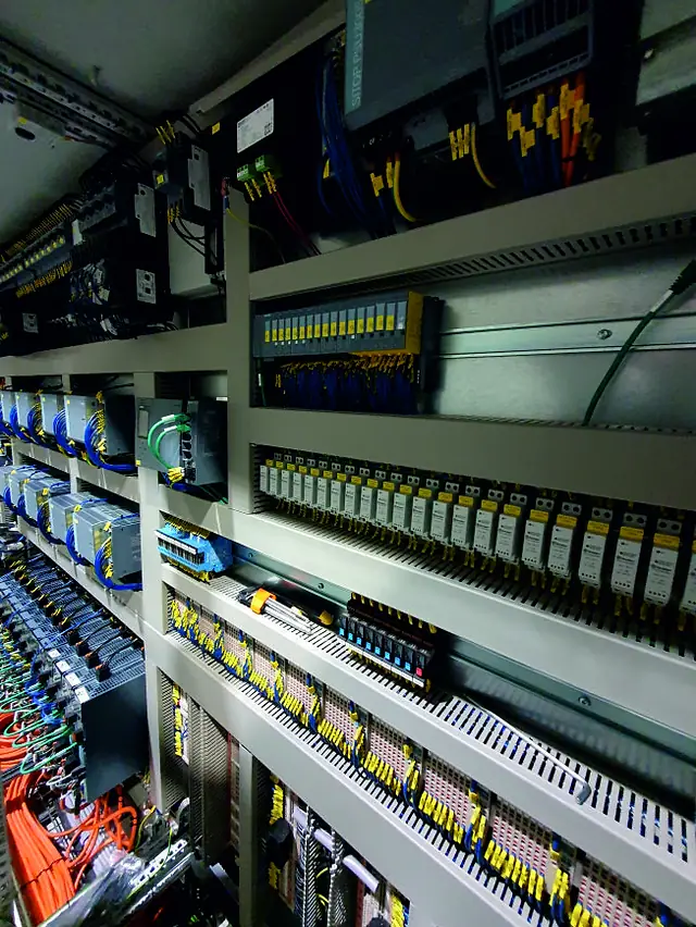 Power distribution and control cabinet