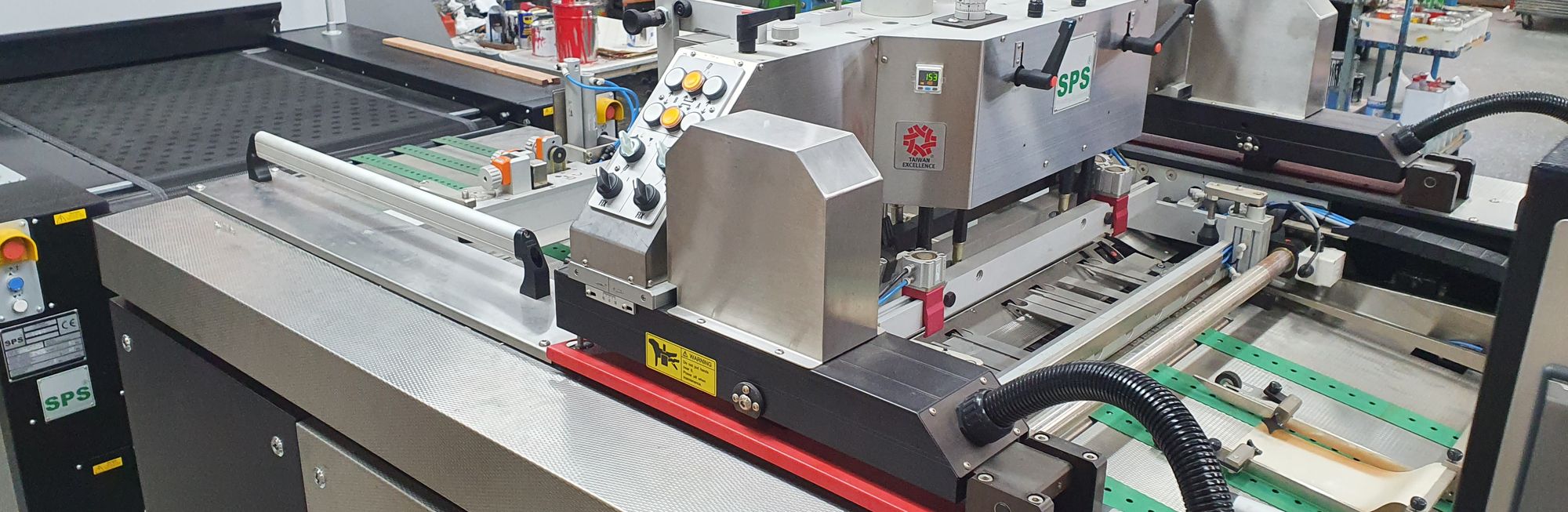 SPS automatic screen printing machine in a production line